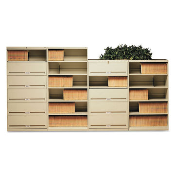 Tennsco Fixed Shelf Open-format Lateral File For End-tab Folders, 6 Legal-letter File Shelves, Light Gray, 36" X 16.5" X 75.25" freeshipping - TVN Wholesale